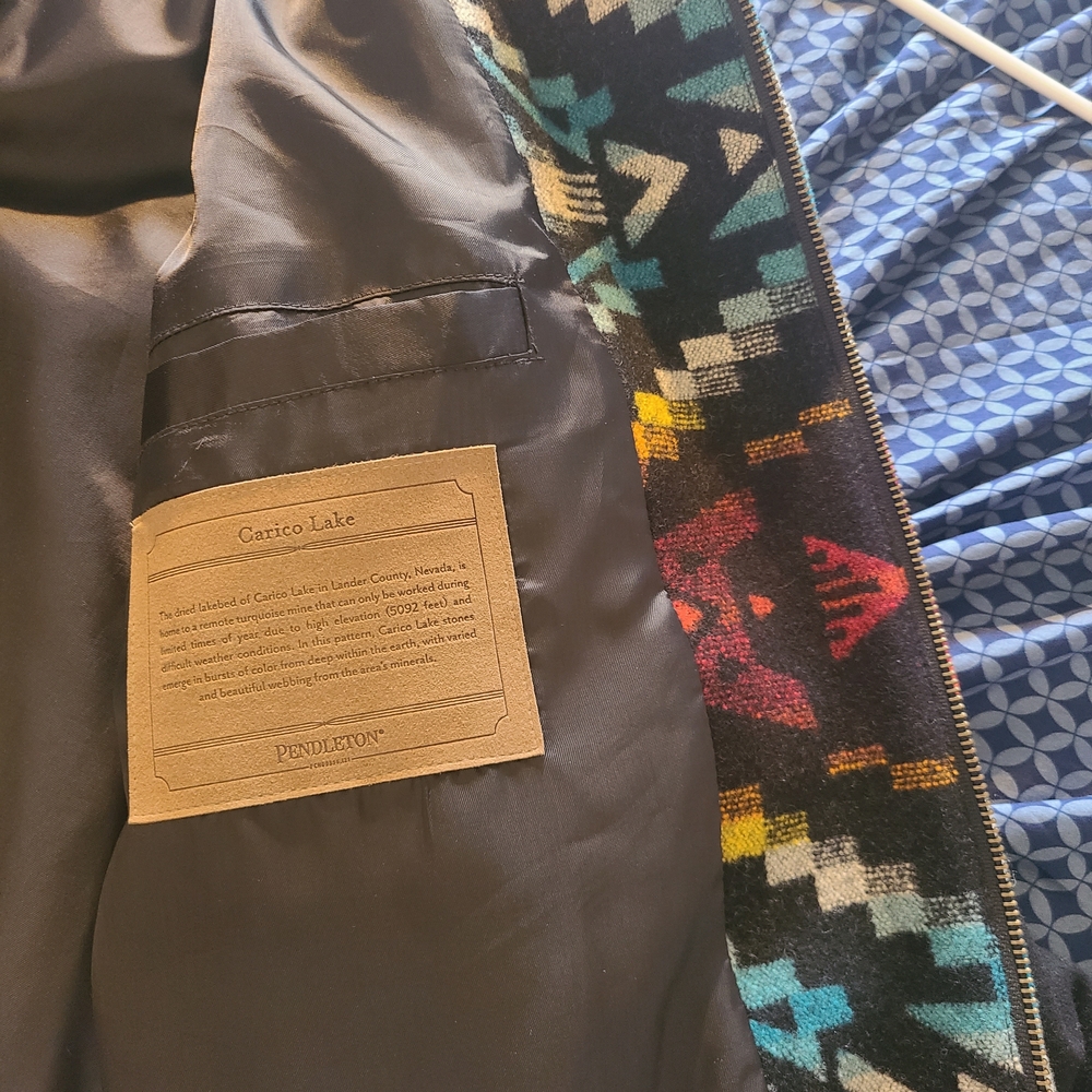 Pendleton Black and Multicolor Geometric Bomber J… - image 4